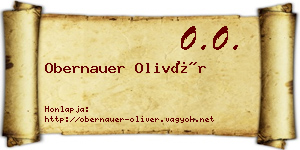Obernauer Olivér névjegykártya